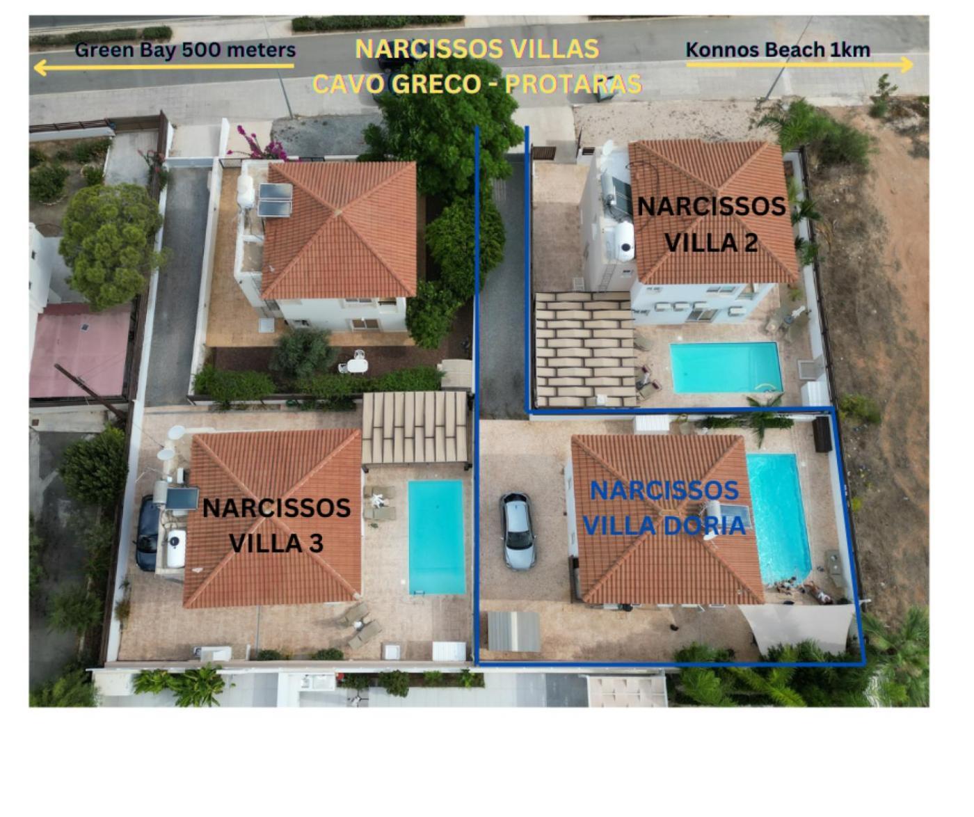 Narcissos Villa Doria Протарас Екстериор снимка